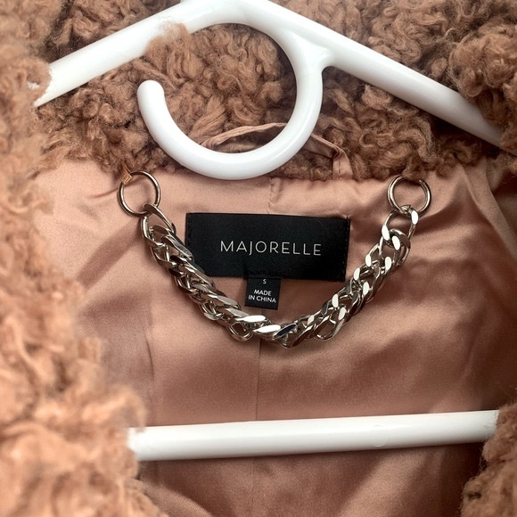 MAJORELLE Hazelnut Faux Fur Cropped Jacket size small - Picture 9 of 10